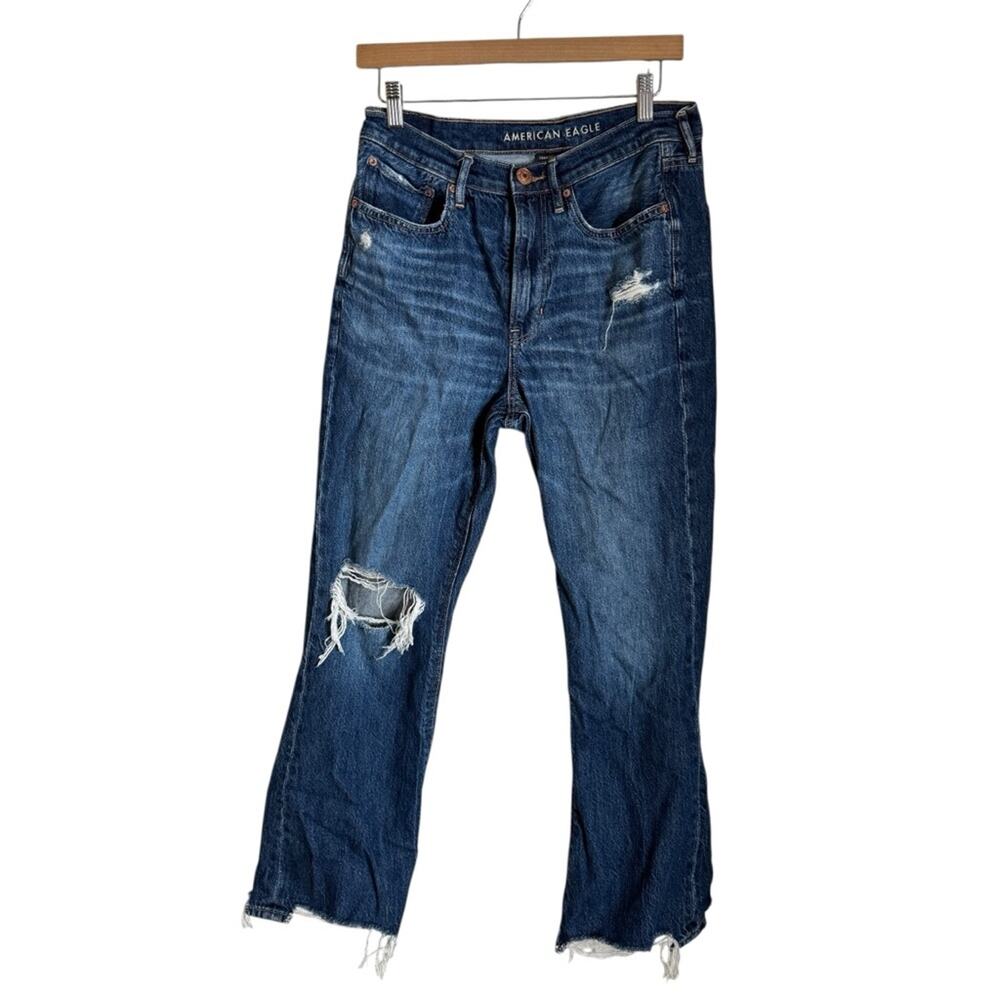 American Eagle Outfitters 90s Flare‎ Distressed Jeans Denim Pants Women's 6